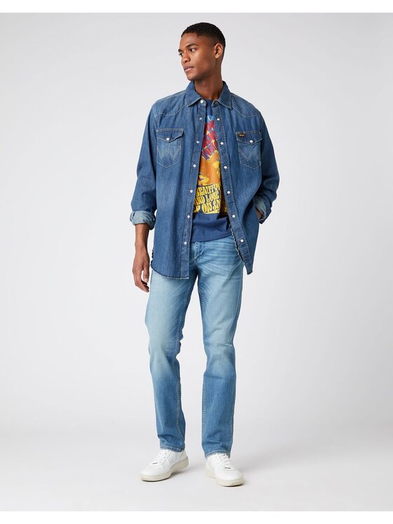 Wrangler Wrangler Jeans GREENSBORO Blu Straight Fit