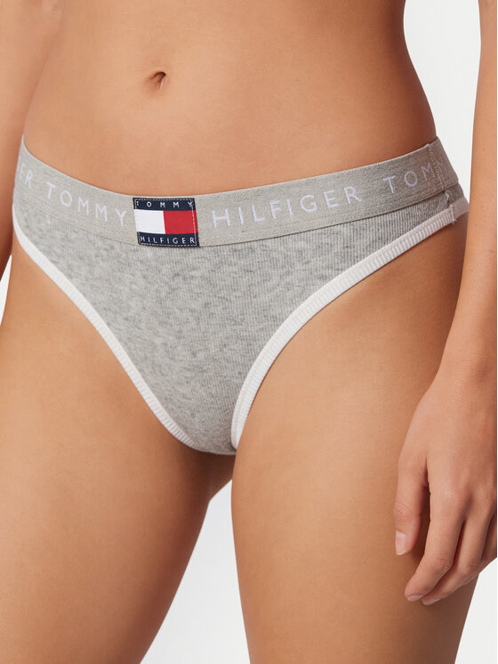 Tommy Hilfiger Tommy Hilfiger Kalhotky string UW0UW06581 Světle šedá