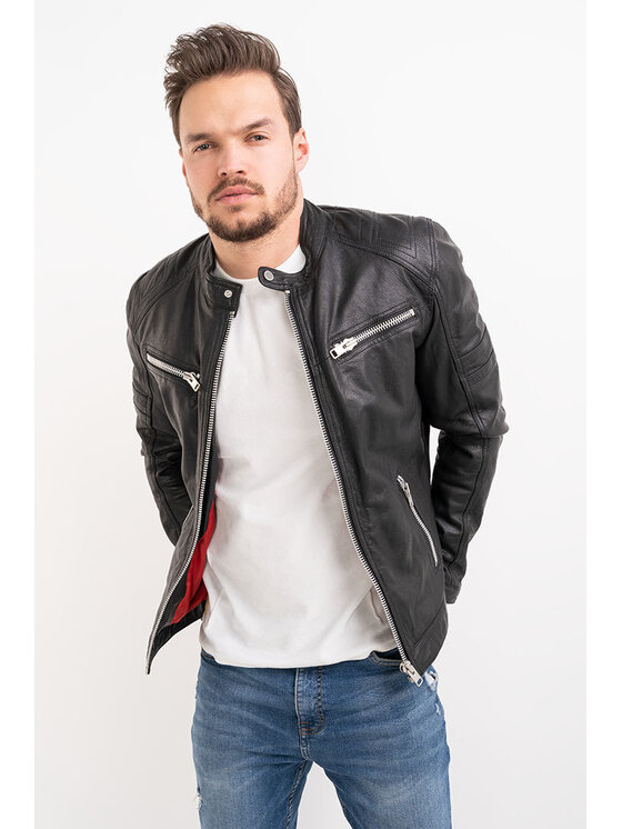 ROCKANDBLUE ROCKANDBLUE Kurtka skórzana Mission Czarny Regular Fit