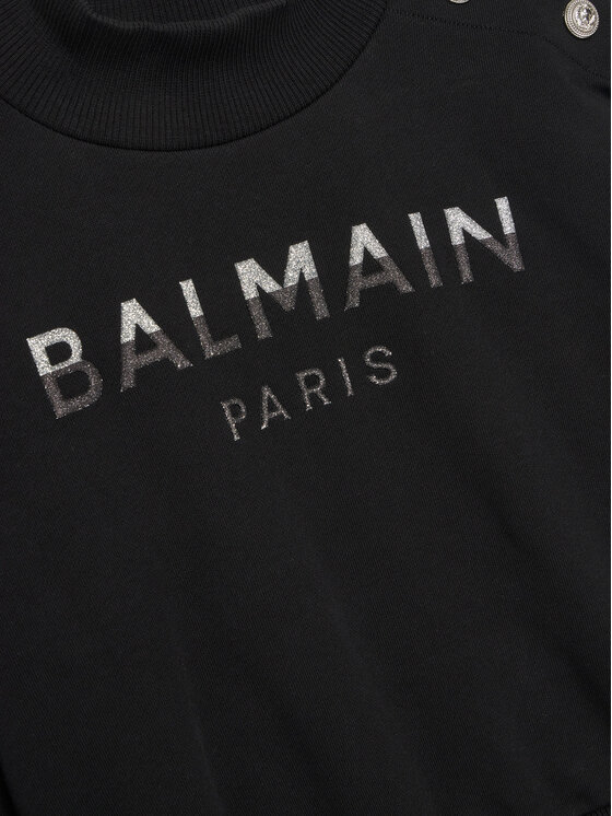 Balmain Balmain Džemperis BV4A90-Z0081 Juoda Regular Fit