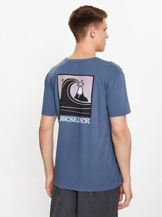 Quiksilver T-Shirt Qs Bubble Stamp Blau EQYZT07258 Regular Fit