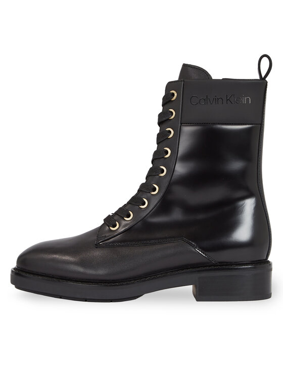 Calvin Klein Calvin Klein Schnürstiefeletten Rubber Sole Combat Boot Lg Wl HW0HW01715 Schwarz