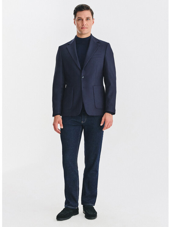 Pako Lorente Pako Lorente Marynarka P25WP-3X-031 Granatowy Slim Fit