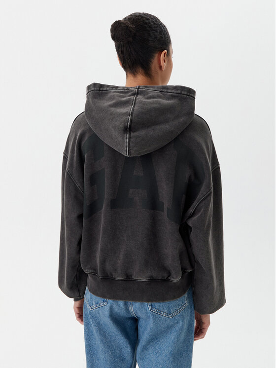 Gap Gap Majica dugih rukava 841725-03 Crna Regular Fit