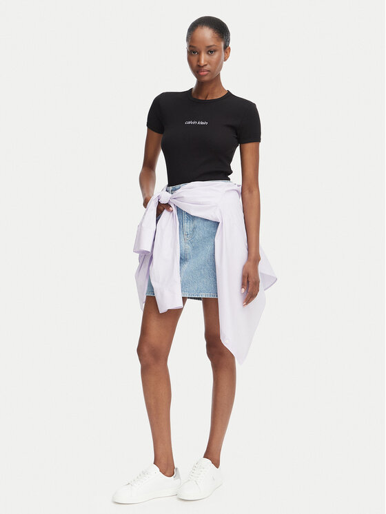 Calvin Klein Jeans Calvin Klein Jeans Jeans suknja LV047G727G Svijetlo plava Regular Fit