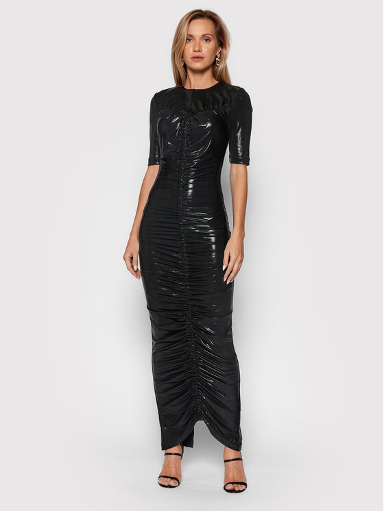 ROTATE ROTATE Večerné šaty Abigail Dress RT623 Čierna Slim Fit