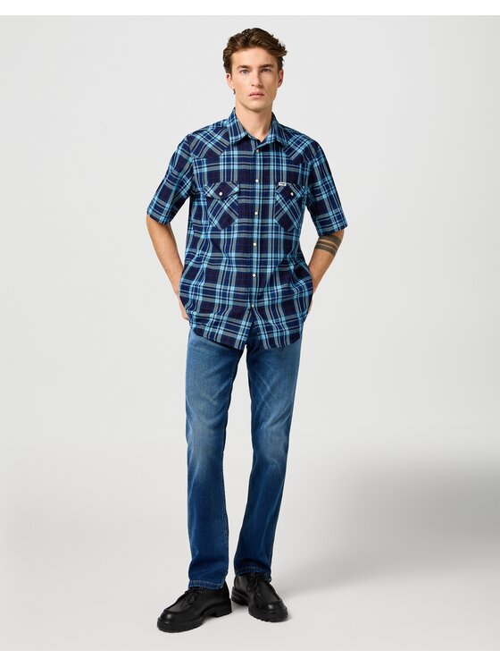Wrangler Wrangler Jeansy Greensboro 112362444 Granatowy Regular Fit