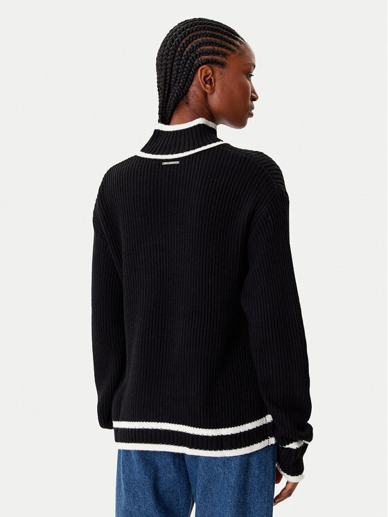 KARL LAGERFELD KARL LAGERFELD Krekls ar augstu apkakli A4W18051 Melns Regular Fit