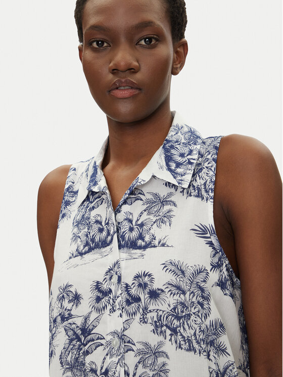 Iconique Iconique Rochie tip cămașă IC25-074 Alb Regular Fit