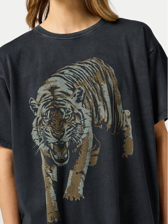 Wrangler Wrangler T-shirt 112356445 Crna Oversize