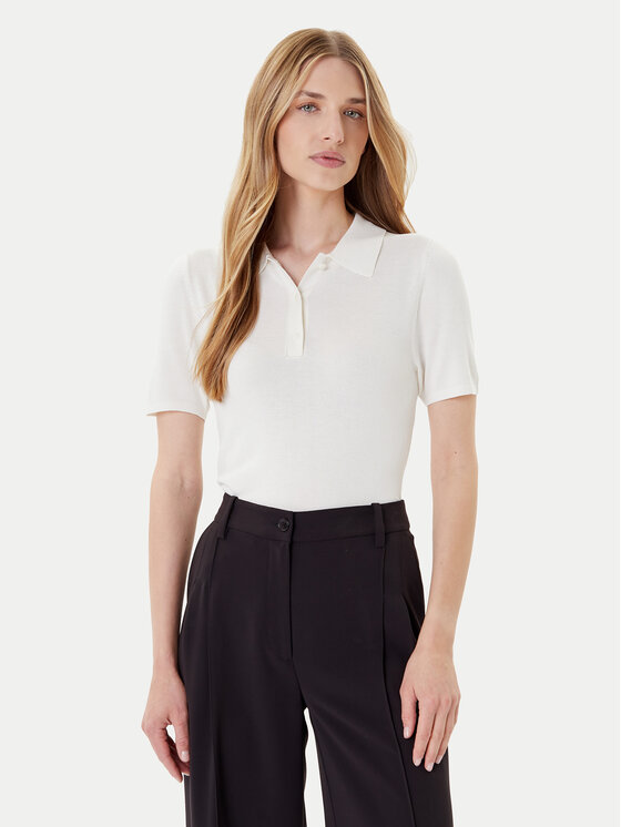 Calvin Klein Tricou polo LV044C341G Alb Regular Fit