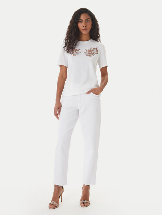 Fracomina Fracomina Teksad FP26SVD005W61501 Valge Slim Fit