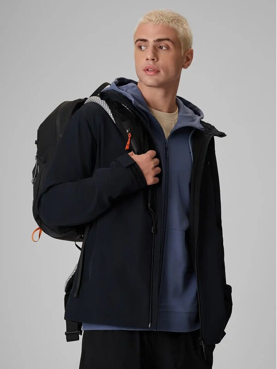 4F 4F Μπουφάν Softshell 4FWAW26TSOFM608-20S Μαύρο Regular Fit