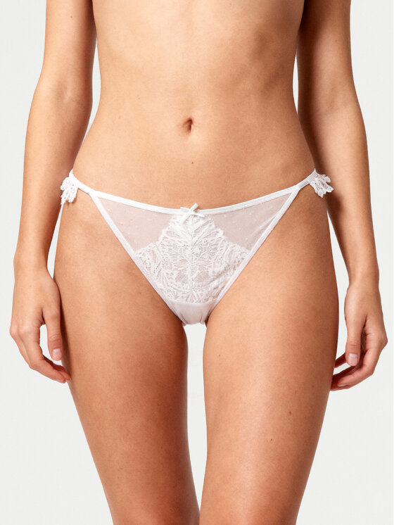 Hunkemöller Hunkemöller Kalhotky string Posie 302401 Bílá