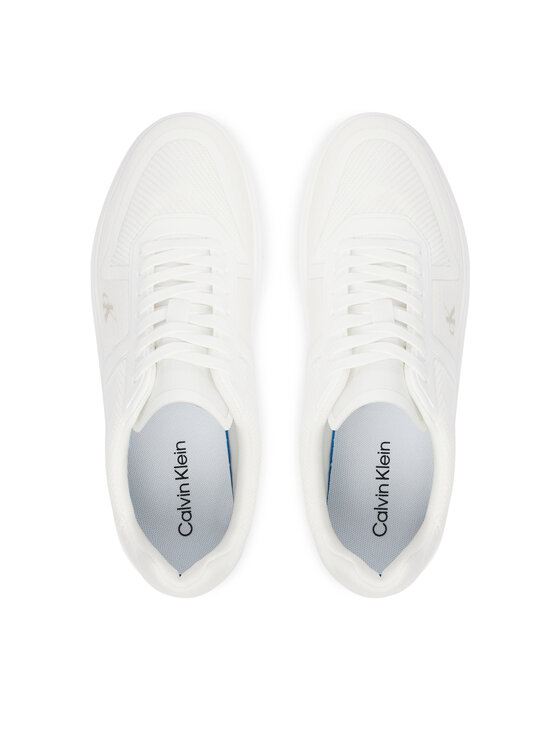 Calvin Klein Calvin Klein Sneakersy Classic Cups Laceup Knit HM0HM02130 Bílá