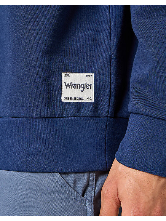 Wrangler Wrangler T-Shirt POLO SWEATSHIRT Niebieski Regular Fit