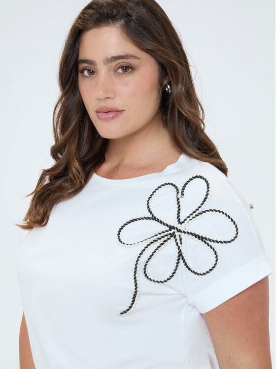 Fiorella Rubino Fiorella Rubino T-shirt G0E8L009341N011 Bianco Regular Fit