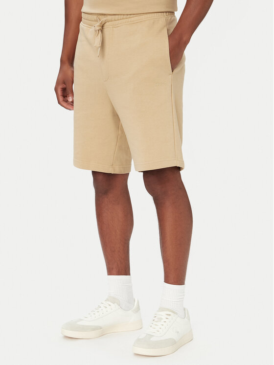 HUGO Спортни шорти Dayono 50530696 Бежов Relaxed Fit