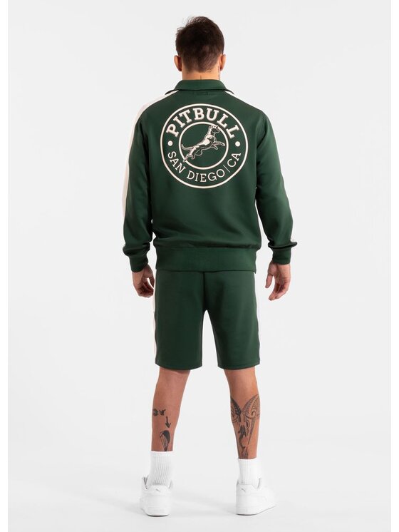 PITBULL PITBULL Szorty materiałowe Szorty dresowe Oldschool SAN DIEGO CA XL Zielony Regular Fit