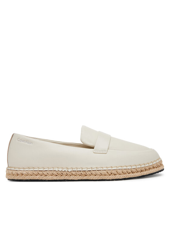 Calvin Klein Espadrilky Espadrille W/Ck Hw - Lth HW0HW02390 Écru