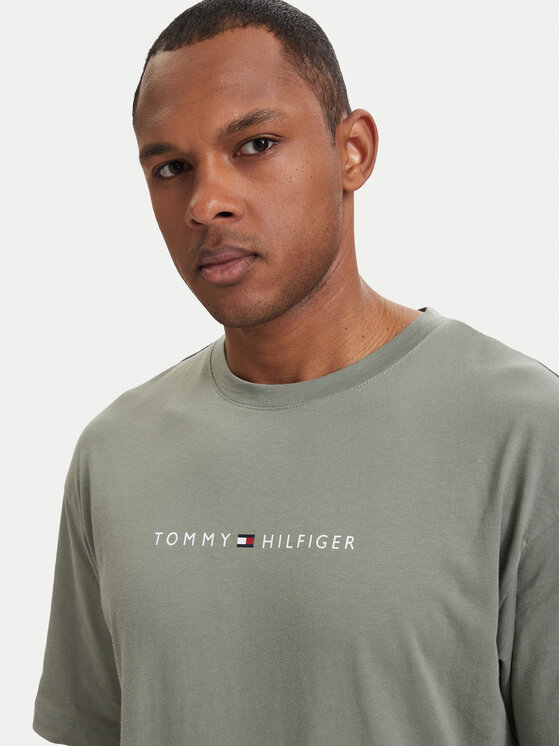 Tommy Hilfiger Tommy Hilfiger T-Shirt UM0UM03643 Zielony jasny Regular Fit