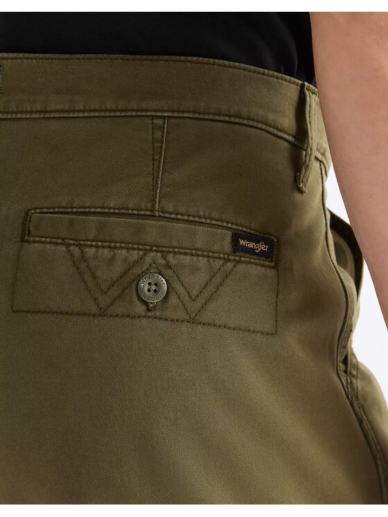 Wrangler Wrangler Szorty materiałowe CHINO SHORTS Zielony Straight Leg