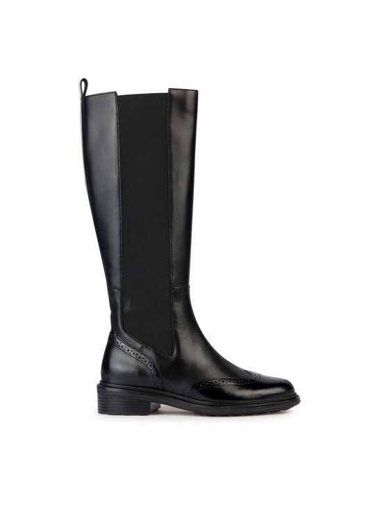 Geox Geox Cizme lungi riding D Walk Pleasure D36TGH 04948 C9999 Negru