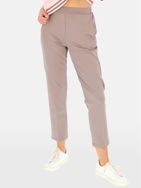 Perso Perso Spodnie damskie PTE242402F Brązowy Fitted Fit