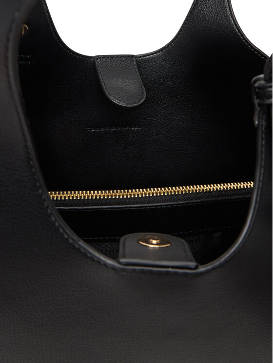 Tommy Hilfiger Tommy Hilfiger Kabelka Th Logo Satchel AW0AW18282 Černá