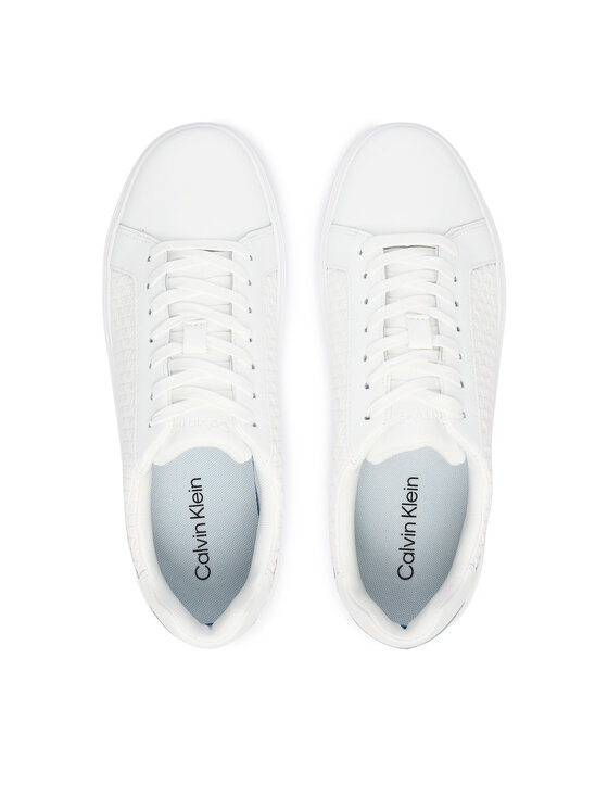 Calvin Klein Jeans Calvin Klein Jeans Sneakersy Classic Cupsole Laceup Aop YM0YM01431 Biały