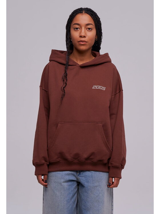 2005 2005 Mikina Basic Hnedá Oversize