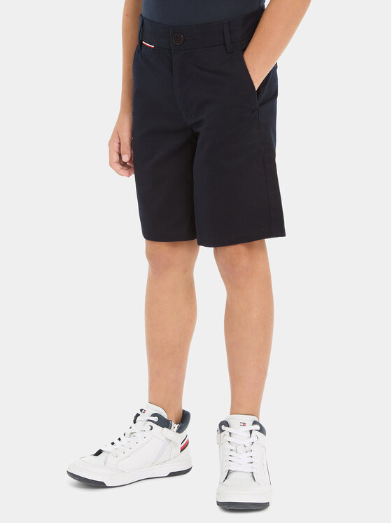 Tommy Hilfiger Bavlnené šortky 1985 KB0KB08704 Tmavomodrá Regular Fit