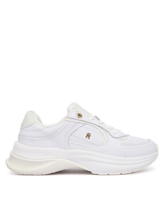 Tommy Hilfiger Tommy Hilfiger Laisvalaikio batai Th Chic Runner Sneaker FW0FW09414 Balta