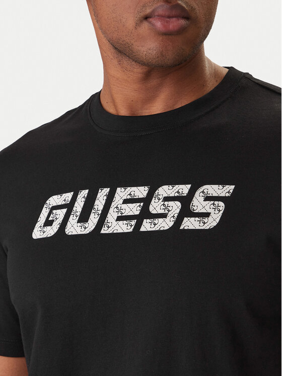 Guess Guess Marškinėliai Z6RI15 I3Z14 Juoda Regular Fit
