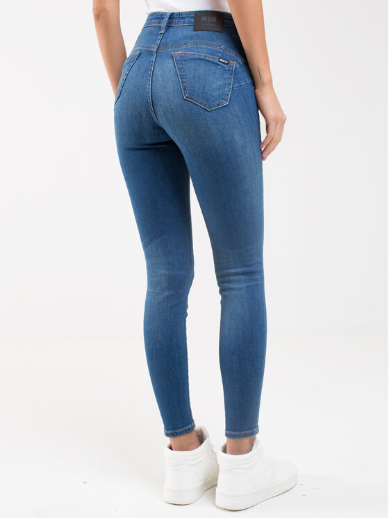 BIG STAR BIG STAR Jeansy MARIELLA HIGH WAIST Niebieski Basic Fit