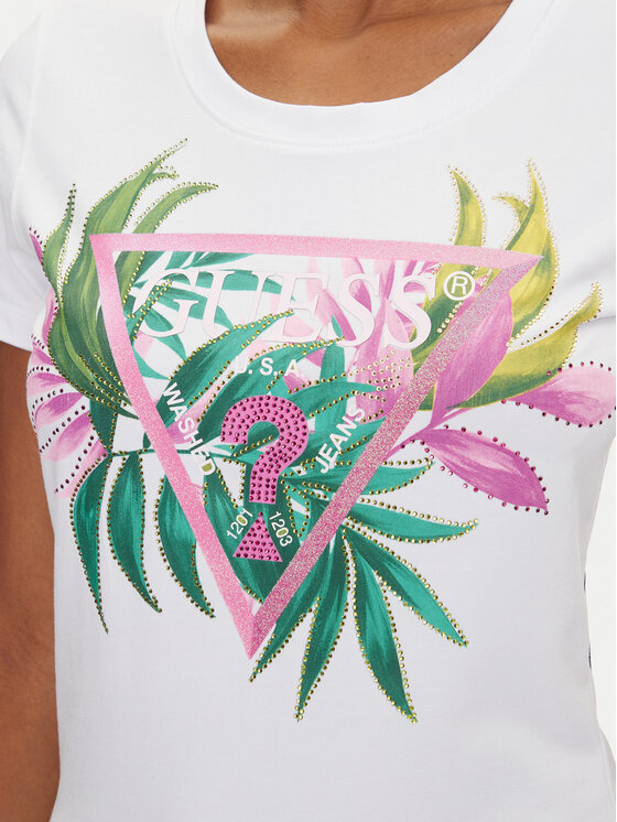 Guess Guess Tricou 172941 Alb Classic Fit