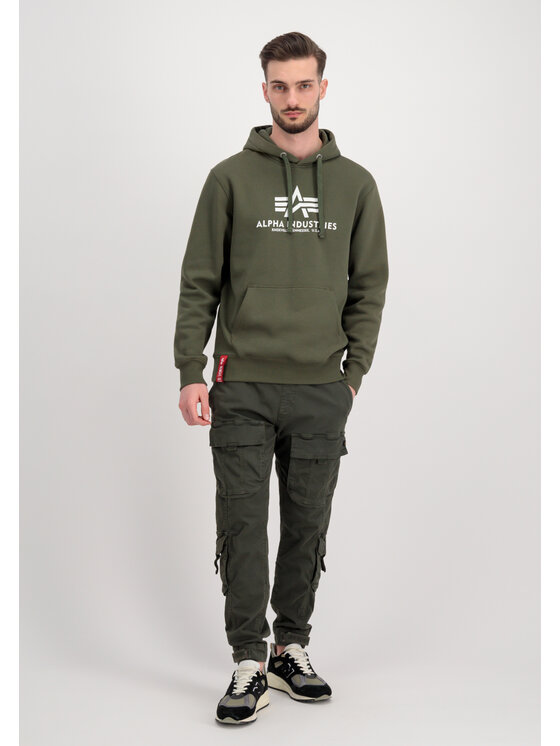 Alpha Industries Alpha Industries Bluza 178312-257 Zielony ciemny Regular Fit