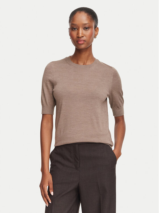 BOSS BOSS Džemperis Farbella 50544996 Brūns Slim Fit