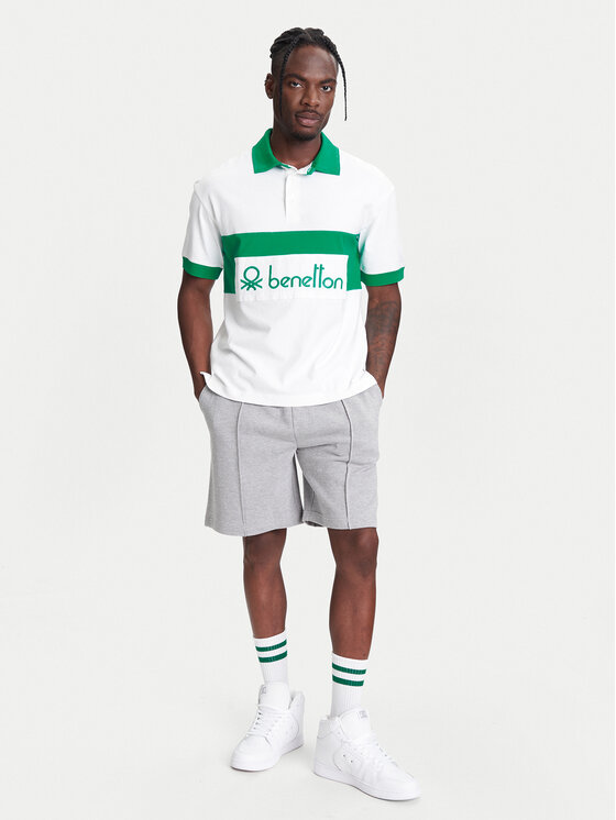 United Colors Of Benetton United Colors Of Benetton Tricou polo 3MCYU301U Alb Regular Fit
