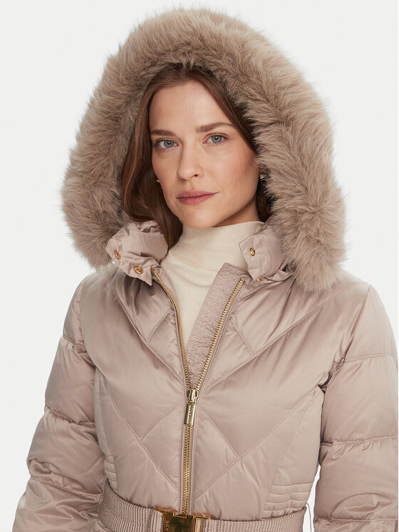 Marciano Guess Marciano Guess Зимно палто 5BGL39 7374A Екрю Regular Fit