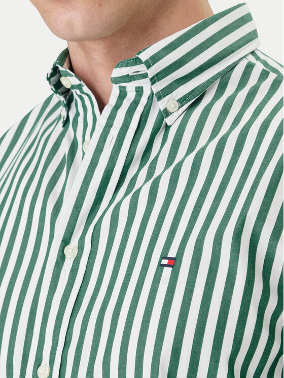 Tommy Hilfiger Tommy Hilfiger Риза MW0MW42440 Зелен Regular Fit