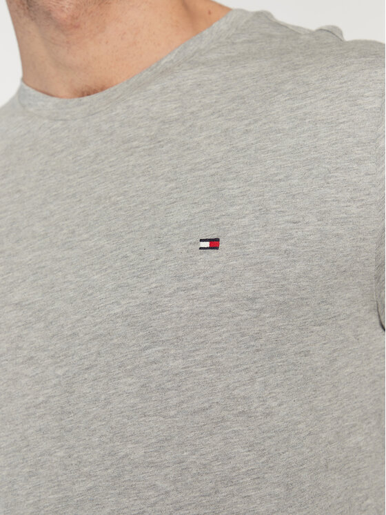 Tommy Hilfiger Tommy Hilfiger Majica dugih rukava Logo MW0MW09096 Siva Slim Fit