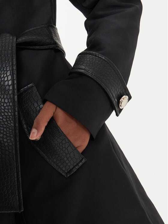Morgan Morgan Trench 242-GZIMA Crna Slim Fit