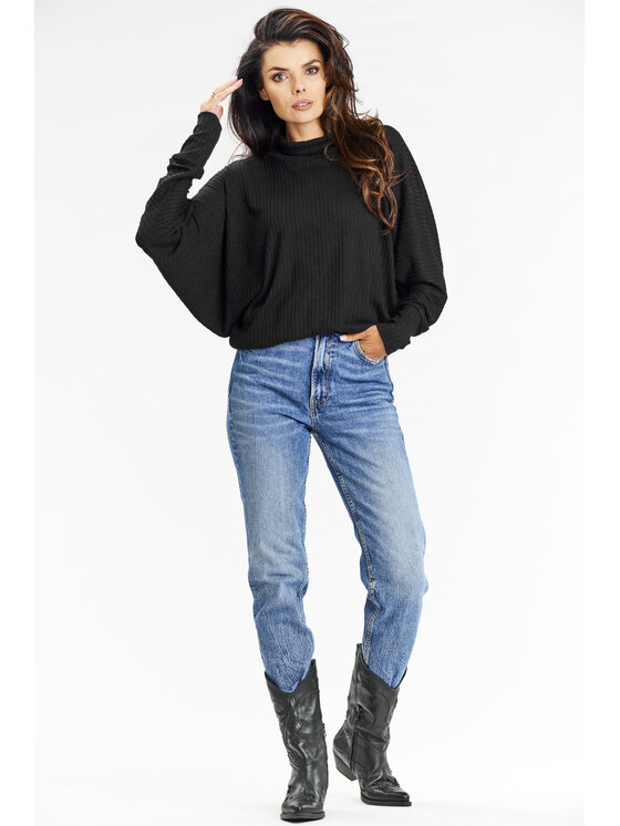 Awama Awama Maglione A672 Nero Basic Fit