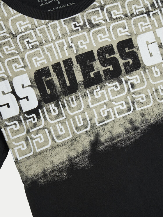 Guess Guess T-Shirt L5RI23 K8HM4 Czarny Regular Fit