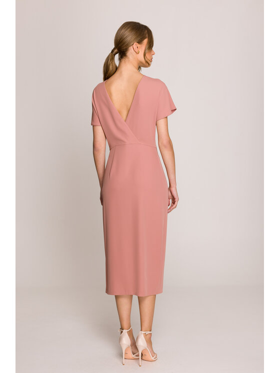 Stylove Stylove Večerní šaty S398 Růžová Premium Fit