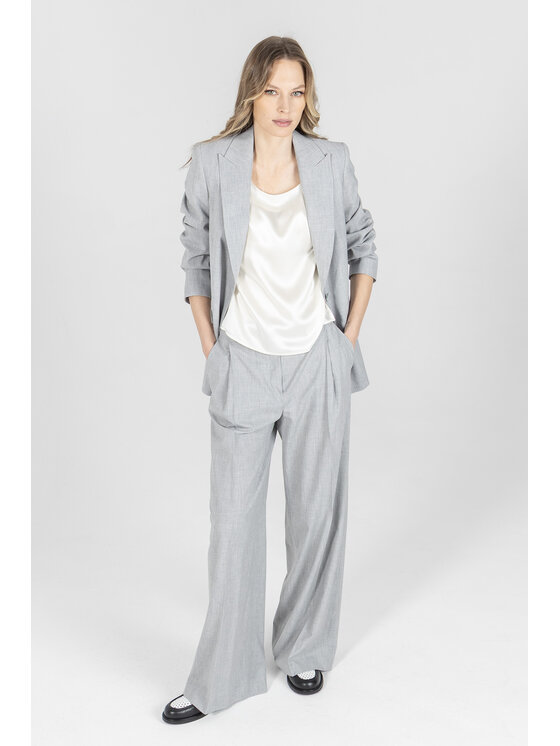 Deni Cler Milano Deni Cler Milano Spodnie materiałowe W-DC-5202-F2-A1-81-1 Szary Loose Leg