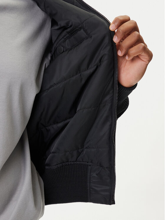 Alpha Industries Alpha Industries Μπόμπερ μπουφάν MA-1 Zip Hood Back Print 128113 Μαύρο Regular Fit
