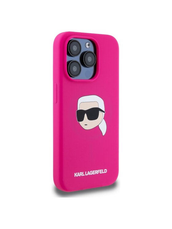 KARL LAGERFELD KARL LAGERFELD Etui na telefon Karl Head Print MagSafe Różowy