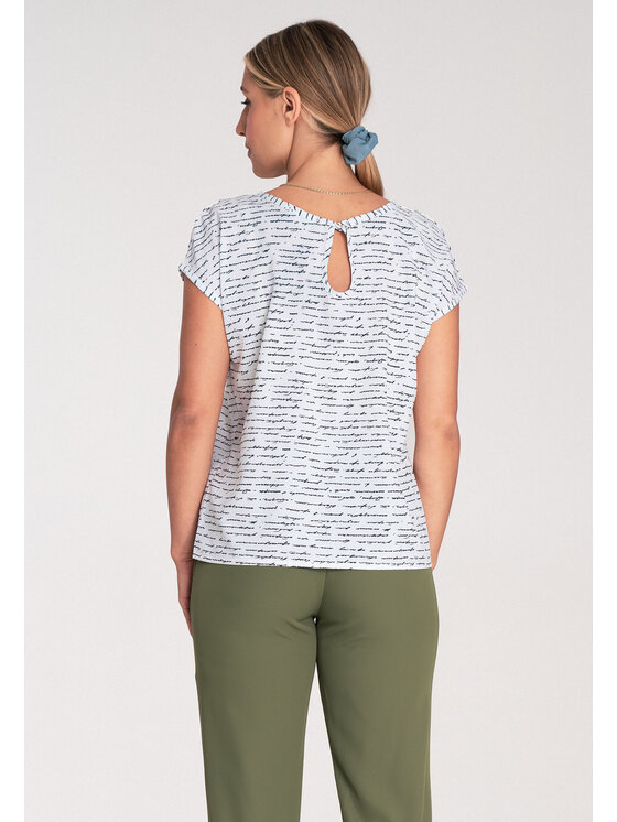 FIGL FIGL Blúzka M1048 Biela Regular Fit
